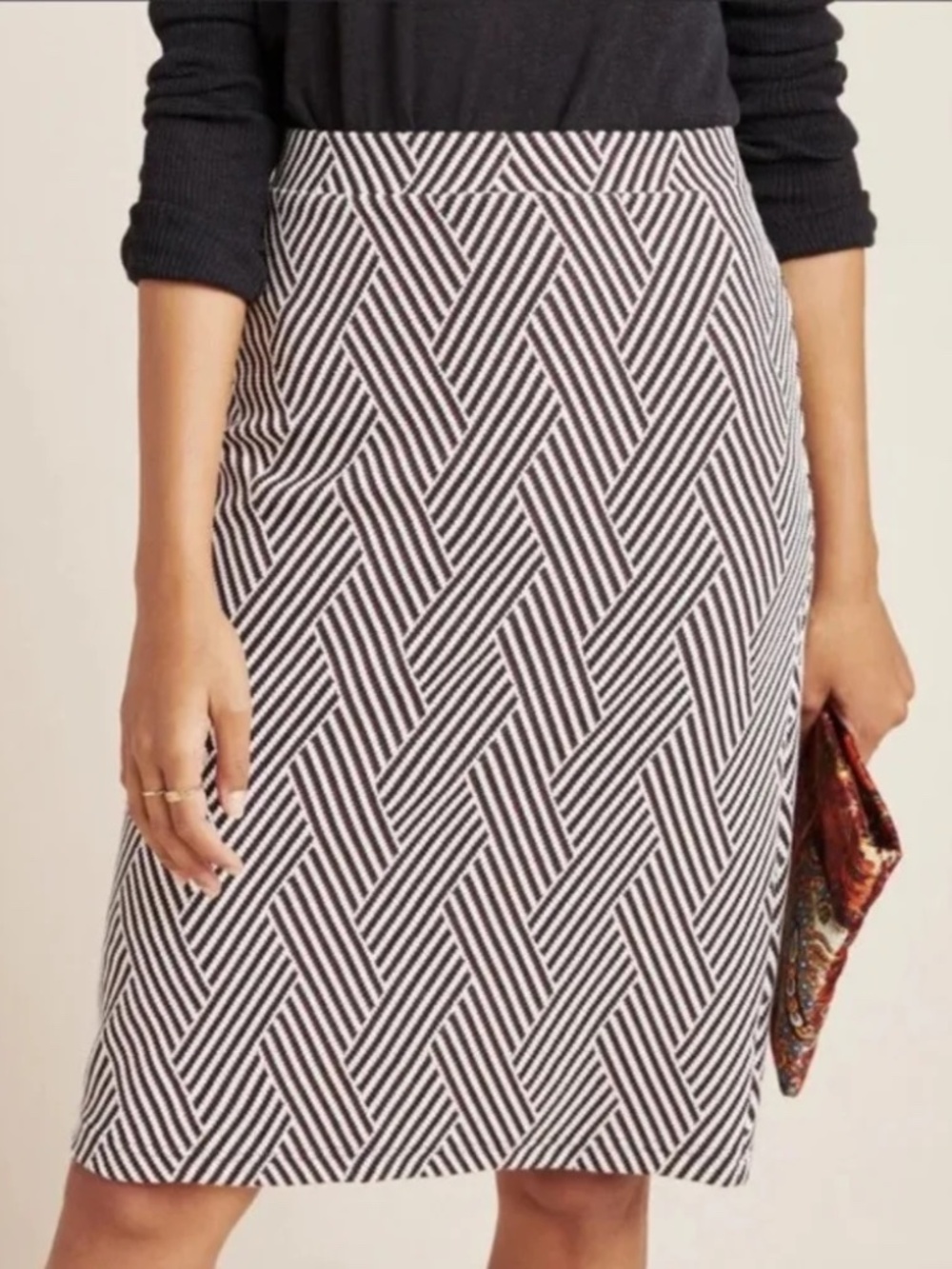 Anthropologie Maeve Zig Zag Skirt